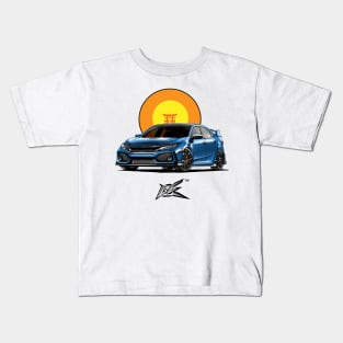 honda civic typeR fk blue Kids T-Shirt